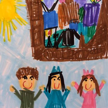 Kinderzeichnung "Bild vom Kind"