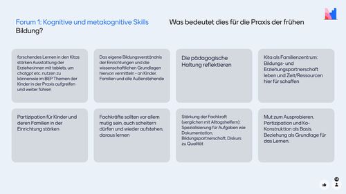 Vorschaubild Forum 1 - Praxis